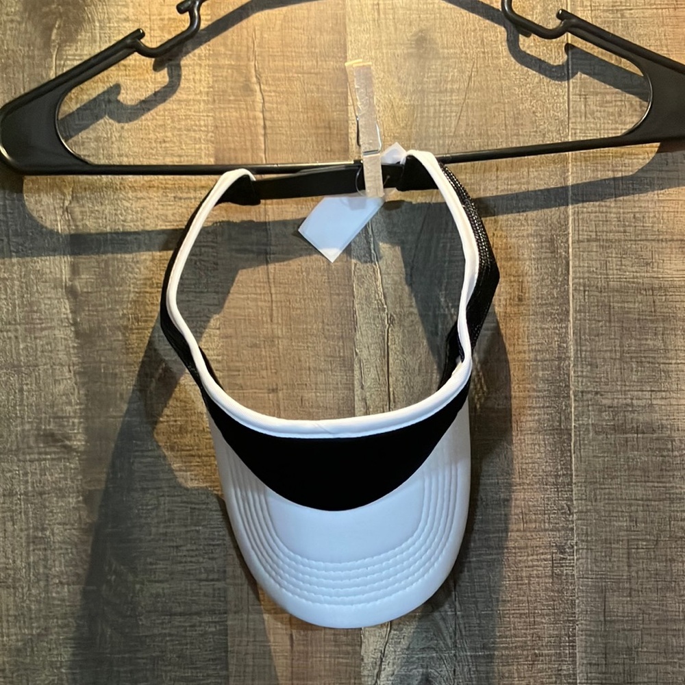 Women’s Hat - Visor White Bill with Black Mesh Band and Adjustable